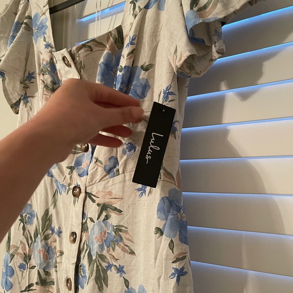 Floral linen Jumpsuit - Picture 2 of 3